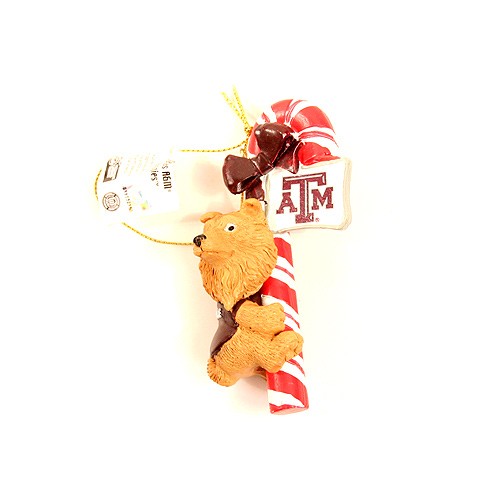 Texas A&M Ornaments - Candy Cane Mascot Style - 12 For $30.00 - Texas A&M