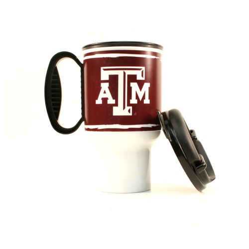 Texas A&M Travel Mugs - 20oz Handler Style Plastic Travel Mugs - 12 Packs For $36.00 - Texas A&M