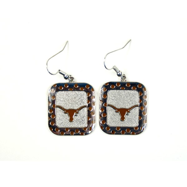 Texas Longhorns Earrings - The POLKA DOT Dangle - $3.00 Per Pair - Texas Longhorns