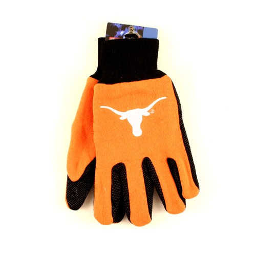 Texas Longhorns Gloves - 2Tone Orange.Black Grip Gloves - $3.50 Per Pair - Texas Longhorns