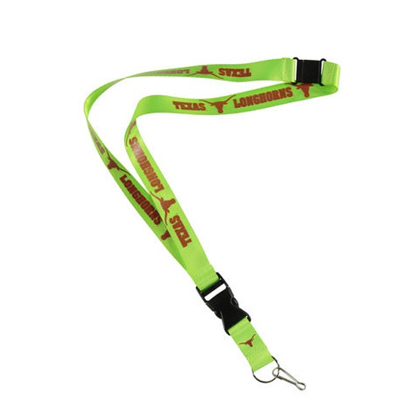 Texas Longhorns Lanyards - Premium 2-Sided FULL Neon - 12 For $30.00 - Texas Longhorns