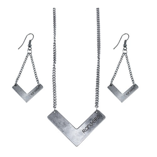 Texas Rangers Chevron Sets - Earring And Necklace Sets - 12 For $24.00 - Wholesale Texas Rangers Products - Rangers Merchandise