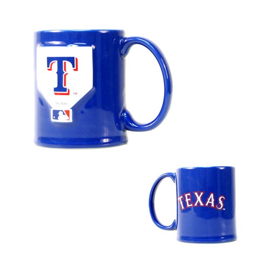 Texas Rangers Mugs - 15OZ Ceramic Sculpted - Home Plate Style - 12 For $60.00 - Wholesale Texas Rangers Products - Rangers Merchandise