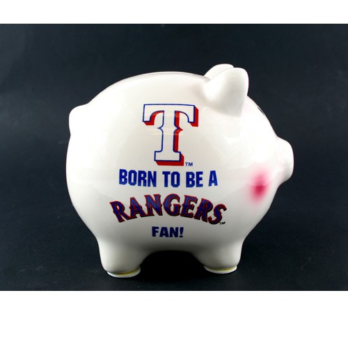 Texas Rangers Piggy Banks - Ceramic 6" Banks - 2 For $10.00 - Wholesale Texas Rangers Products - Rangers Merchandise