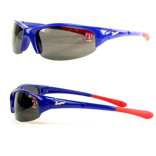 Texas Rangers Sunglasses - Blue/Red Blade Style - 12 Pair For $60.00 - Wholesale Texas Rangers Products - Rangers Merchandise