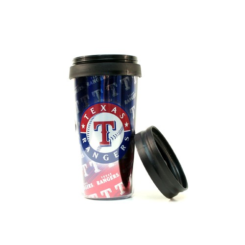 Texas Rangers Travel Mugs - 16OZ Hologram Style - $5.00 Each - Wholesale Texas Rangers Products - Rangers Merchandise