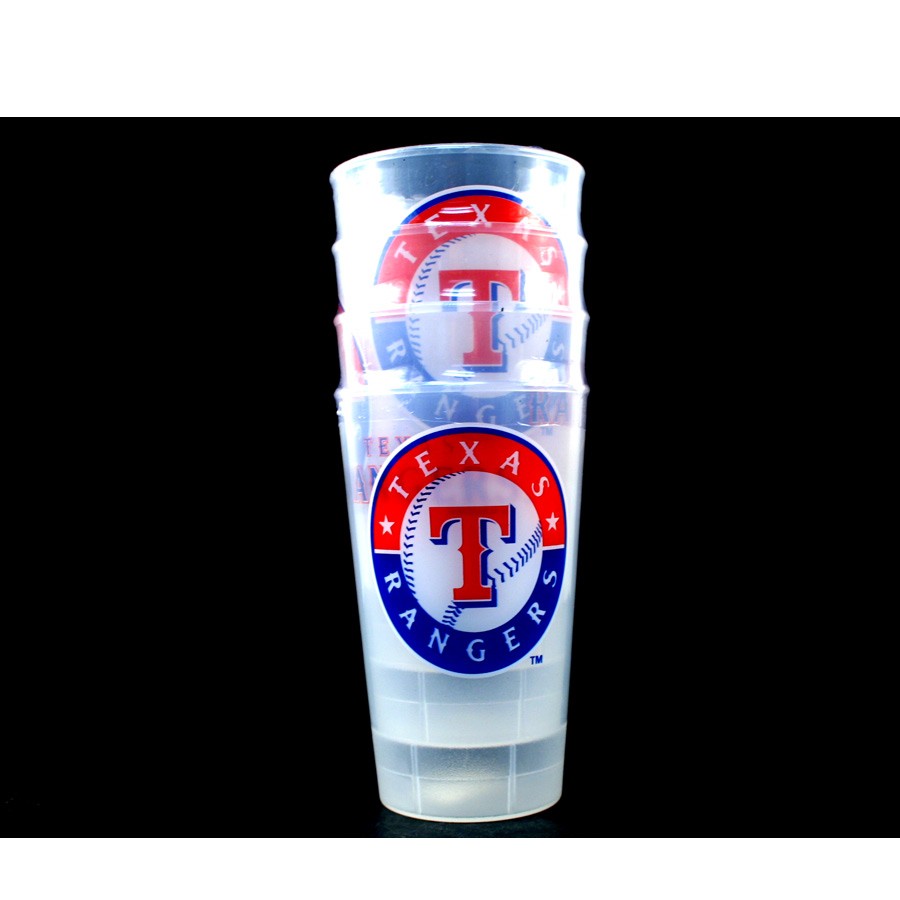 Texas Rangers Tumblers - 4Pack 16OZ Tumbler Sets - 12 Sets For $30.00 - Wholesale Texas Rangers Products - Rangers Merchandise