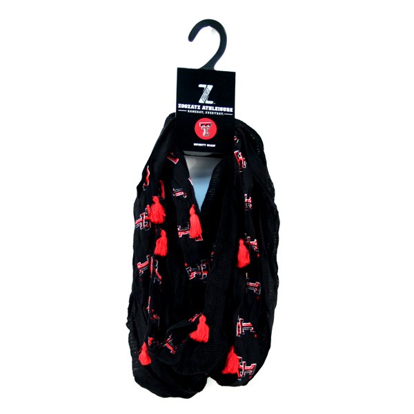 Texas Tech Infinity Scarves - Tassle Style - 12 For $90.00 - Texas Tech