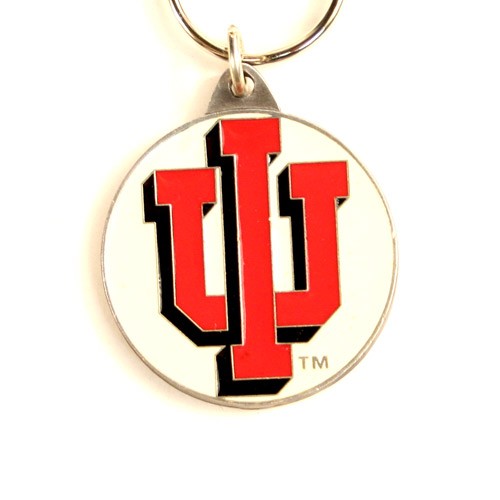 Total Blowout - Indiana Hoosiers Key Chains - Pewter Oval - 24 For $24.00 - Indiana University Hoosiers