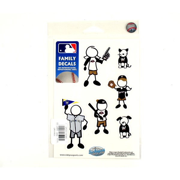 Total Blowout - Milwaukee Brewers Decals - Family Decal Set - 12 Sets For $15.00 - Wholesale Milwaukee Brewers Products - Brewers Merchandise