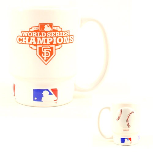 Total Blowout - San Francisco Giants Glasses - White 15OZ Champion Mugs - 4 Mugs For $16.00 - Wholesale San Francisco Giants Products - Giants Merchandise