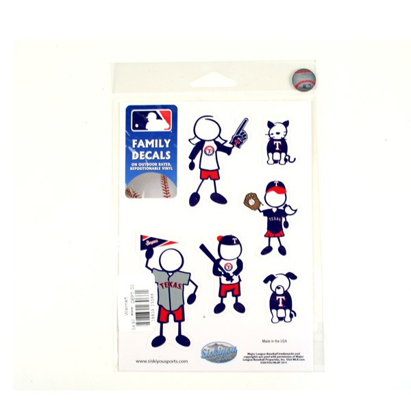 Total Blowout - Texas Rangers Decals - Family Decal Set - 12 Sets For $15.00 - Wholesale Texas Rangers Products - Rangers Merchandise