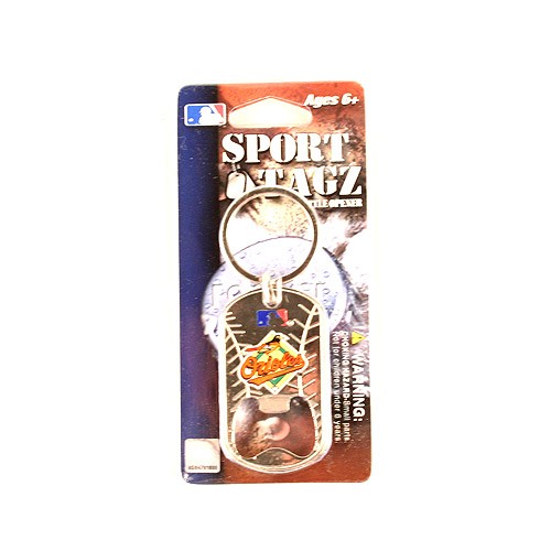 Total Closeout - Baltimore Orioles SPORT TAG Style - Key Chain Bottle Opener - 24 For $24.00 - Wholesale Baltimore Orioles Products - Orioles Merchandise