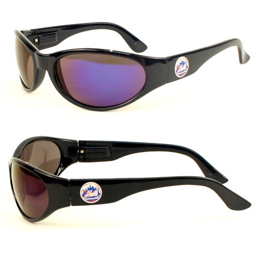 Total Closeout - New York Mets Sunglasses - Mets Solid Style Black Sunglasses - 12 Pair For $36.00 - Wholesale New York Mets Products - Mets Merchandise