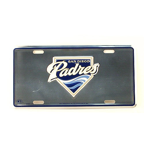 Total Closeout - San Diego Padres Merchandise - Mirror Style License Plates - 12 Plates For $18.00 - Wholesale San Diego Padres Products - Padres Merchandise
