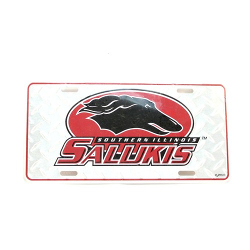 Total Closeout - SIU Carbondale - License Plates - PlastiDiamond Plate - Red - 12 For $12.00 - SIU Salukis