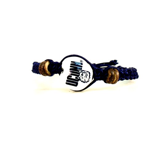 UCONN Huskies Merchandise - Single Nut Macramé Bracelets - 12 For $24.00 - UCONN Huskies