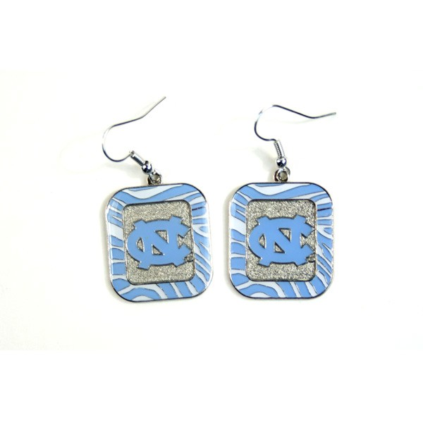 UNC Tarheels Earrings - The ZEBRA Dangle - $3.00 Per Pair - North Carolina