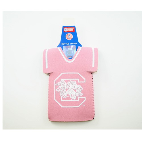 University Of South Carolina Bottle Huggies - Pink Jersey Neoprene Style Huggies - 12 For $12.00 - South Carolina Gamecocks
