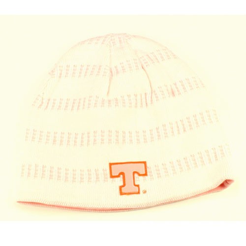 University Of Tennessee Hats - White/Pink Weave Beanie - $5.00 Each