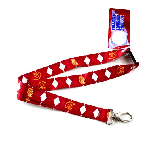 USC Trojans Lanyards - Argyle Style Lanyard - 12 For $24.00 - USC Trojans