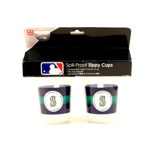 Baby Merchandise - Seattle Mariners 2Pack Sippy Cups - 12 Sets For $48.00 - Wholesale Seattle Mariners Products - Mariners Merchandise