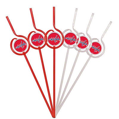 Washington Capitals Straws - 6Pack Team Sips - 36 Packs For $36.00 - Washington Capitals