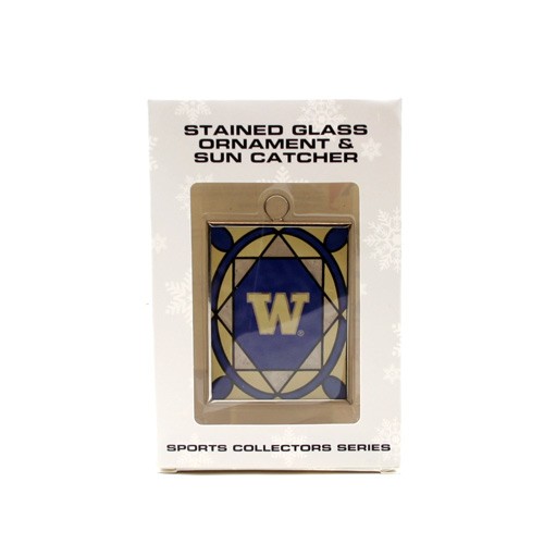 Washington Huskies Ornament - Stained Glass Suncatcher Style Ornament - 12 For $30.00 - Washington Huskies