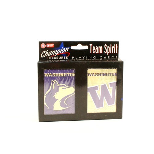 Washington Huskies Playing Cards - 2Pack Set - $3.50 Per Set - Washington Huskies