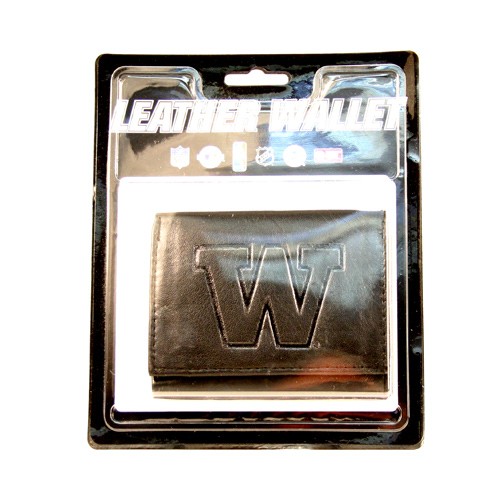 Washington Huskies Wallets - Black Tri-Fold Leather Wallets - $7.50 Each - Washington Huskies