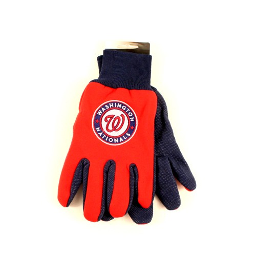 Washington Nationals Baseball - (Pattern May Be Different Than Pictured) - 2Tone Circle Logo Gloves - $3.50 Per Pair - Wholesale Washington Nationals Products - Nationals Products