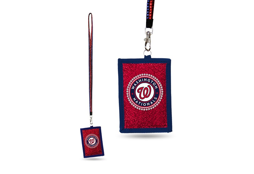 Washington Nationals Bling - Bling Lanyard With ID Holder - 12 For $30.00 - Wholesale Washington Nationals Products - Nationals Products
