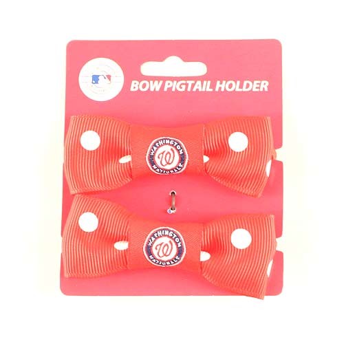Washington Nationals Merchandise - 2Pack Pigtail Holders - 12 Sets For $24.00 - Wholesale Washington Nationals Products - Nationals Products