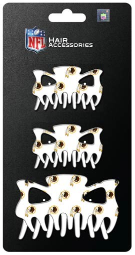 Washington Redskins - 3PC Hairclip Set - $3.00 Per Set - Wholesale Washington Redskins Products - Redskins Merchandise 2