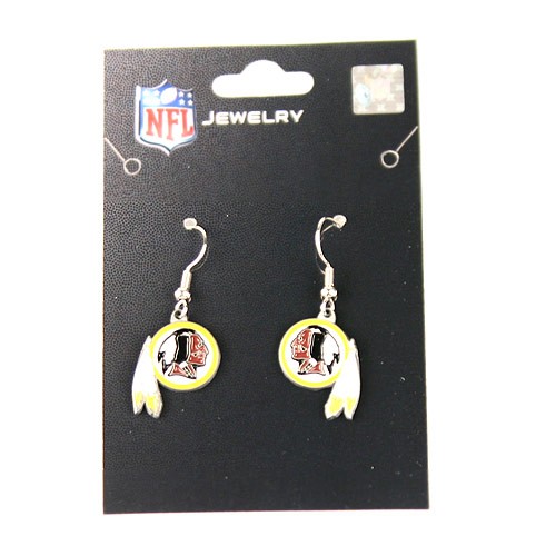 Washington Redskins Earrings - Dangle - Wholesale Earrings - $2.75 Per Pair - Wholesale Washington Redskins Products - Redskins Merchandise 2