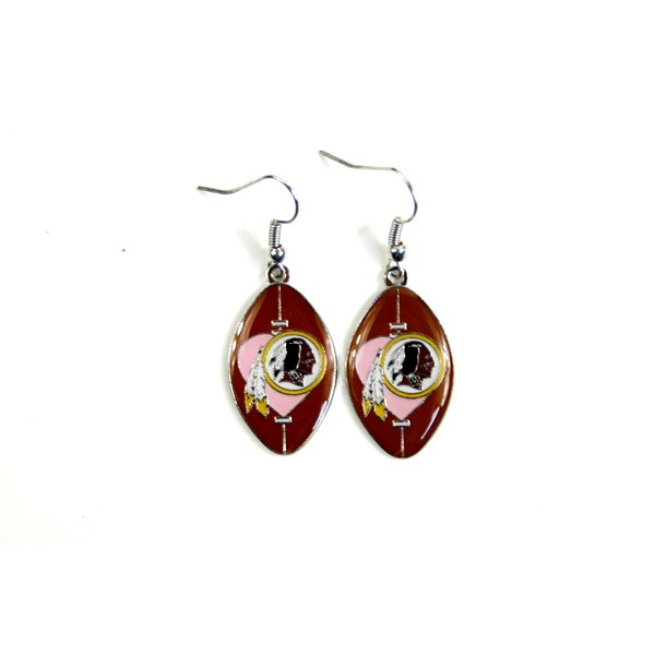 Washington Redskins Earrings - Love Football Series - 12 Pair For $30.00 - Wholesale Washington Redskins Products - Redskins Merchandise 2