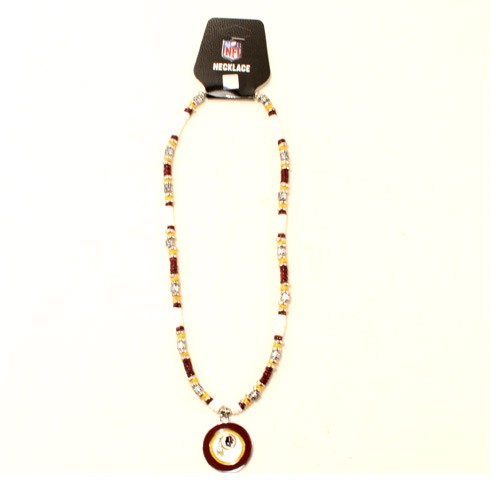 Washington Redskins Necklace - 18" Natural Shell With Pendant - $7.50 Each - Wholesale Washington Redskins Products - Redskins Merchandise