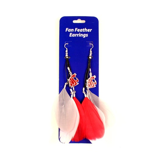 Washington State Earrings - Dangle Feather Style - $2.75 Per Pair - Washington State