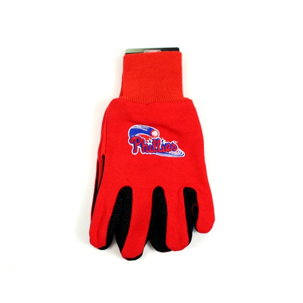 Way Overstocked - Philadelphia Phillies Gloves - SHOOTING Ball Logo - 12 Pair For $24.00 - Wholesale Philadelphia Phillies Products - Phillies Merchandise