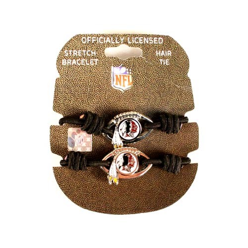 Wholesale Bracelets - Washington Redskins 2Pack Bracelet/Pony Set - 12 Sets For $24.00 - Wholesale Washington Redskins Products - Redskins Merchandise