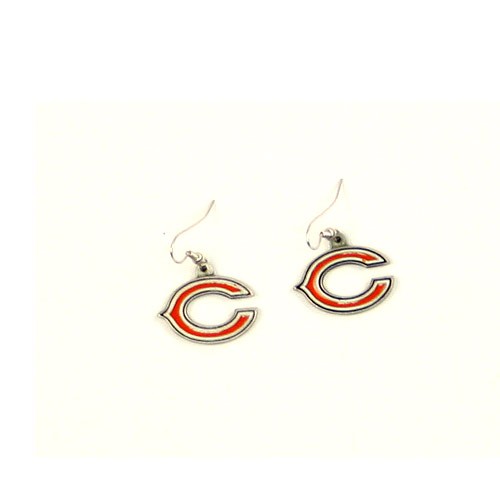 Wholesale Earrings - Chicago Bears Earrings - Dangle Style - $2.75 Per Pair - Wholesale Chicago Bears Products - Bears Merchandise