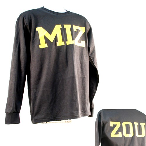 Wholesale Shirts - Black Long Sleeve - Missouri Tigers Shirts - 12 For $60.00 - Missouri Tigers