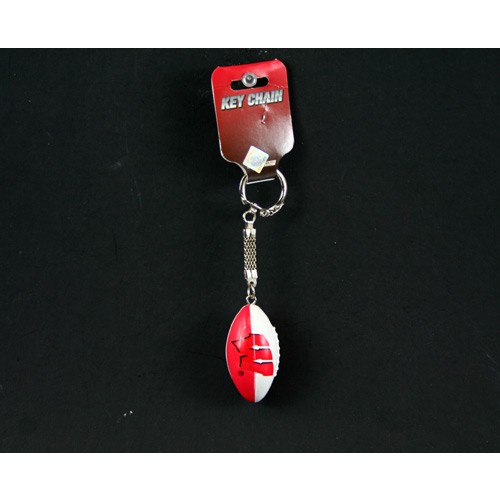 Wisconsin Badgers Keychains - W Logo Football Style Keychains - 12 For $18.00 - Wisconsin Badgers