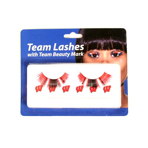 Wisconsin Badgers Merchandise - Team Eyelash Sets - 12 Sets For $24.00 - Wisconsin Badgers