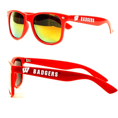Wisconsin Badgers Sunglasses - RetroWear Style - (Lens Tint May Vary) - 12 Pair For $60.00 - Wisconsin Badgers