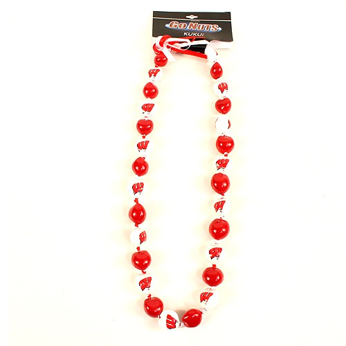 Wisconsin Necklaces - 18" KuKui Nut Necklaces - $5.00 Each - Wisconsin Badgers