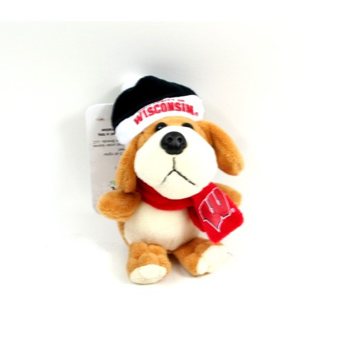 Wisconsin University Ornaments - 4" Plush Dog Ornaments - 12 For $30.00 - Wisconsin Badgers