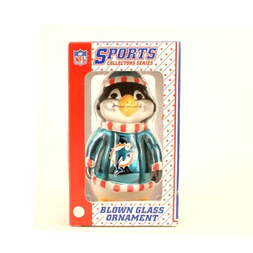 Xmas Blowout - Miami Dolphins Ornaments - The Penguin - 12 For $24.00 - Wholesale Miami Dolphins Products - Dolphins Merchandise