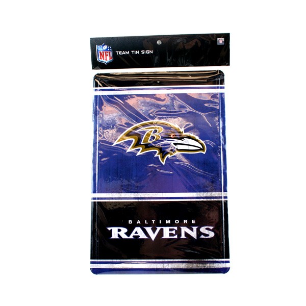 Baltimore Ravens Merchandise - 8"x12" Tin Signs - 2 Signs For $8.00 - Wholesale Baltimore Ravens Products - Baltimore Football