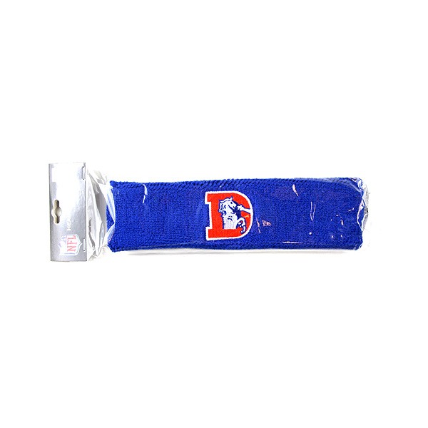 Denver Broncos Merchandise - Terri Cloth Embroidered Headbands - 12 For $48.00 - Wholesale Denver Broncos Products - Denver Merchandise